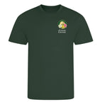 Amen Corner Augusta Golf Ball Marker t-shirt – green men's t-shirt with white Amen Corner Augusta Golf Ball Marker letters