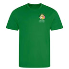 Amen Corner Augusta Golf Ball Marker t-shirt – green men's t-shirt with white Amen Corner Augusta Golf Ball Marker letters