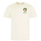 Amen Corner Augusta Golf Ball Marker t-shirt – close-up of white Amen Corner Augusta Golf Ball Marker lettering and Players