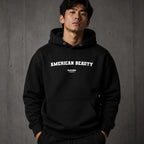 american-beauty name-print hoodie - black