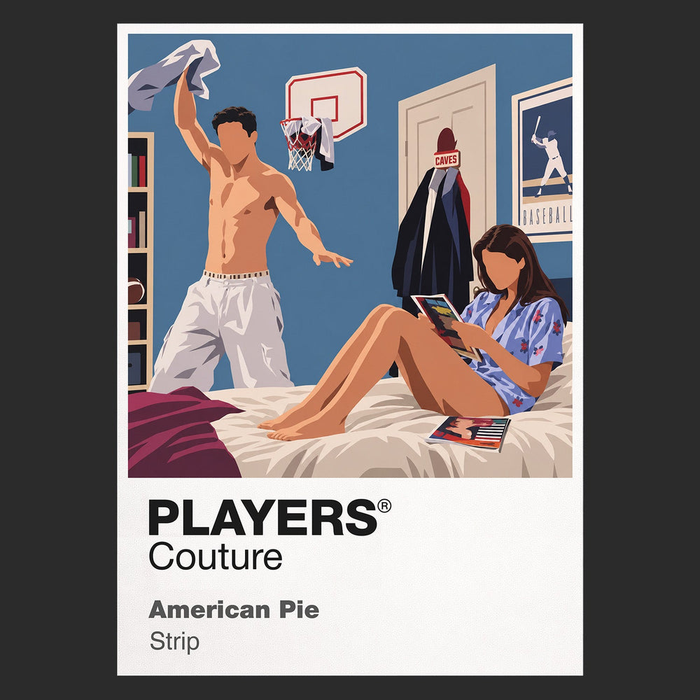 American Pie the East Great Falls friends, awkward promises and late-1990s coming-of-age comedy Icon Frame artwork in black