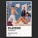 American Pie the East Great Falls friends, awkward promises and late-1990s coming-of-age comedy Icon Frame artwork in black