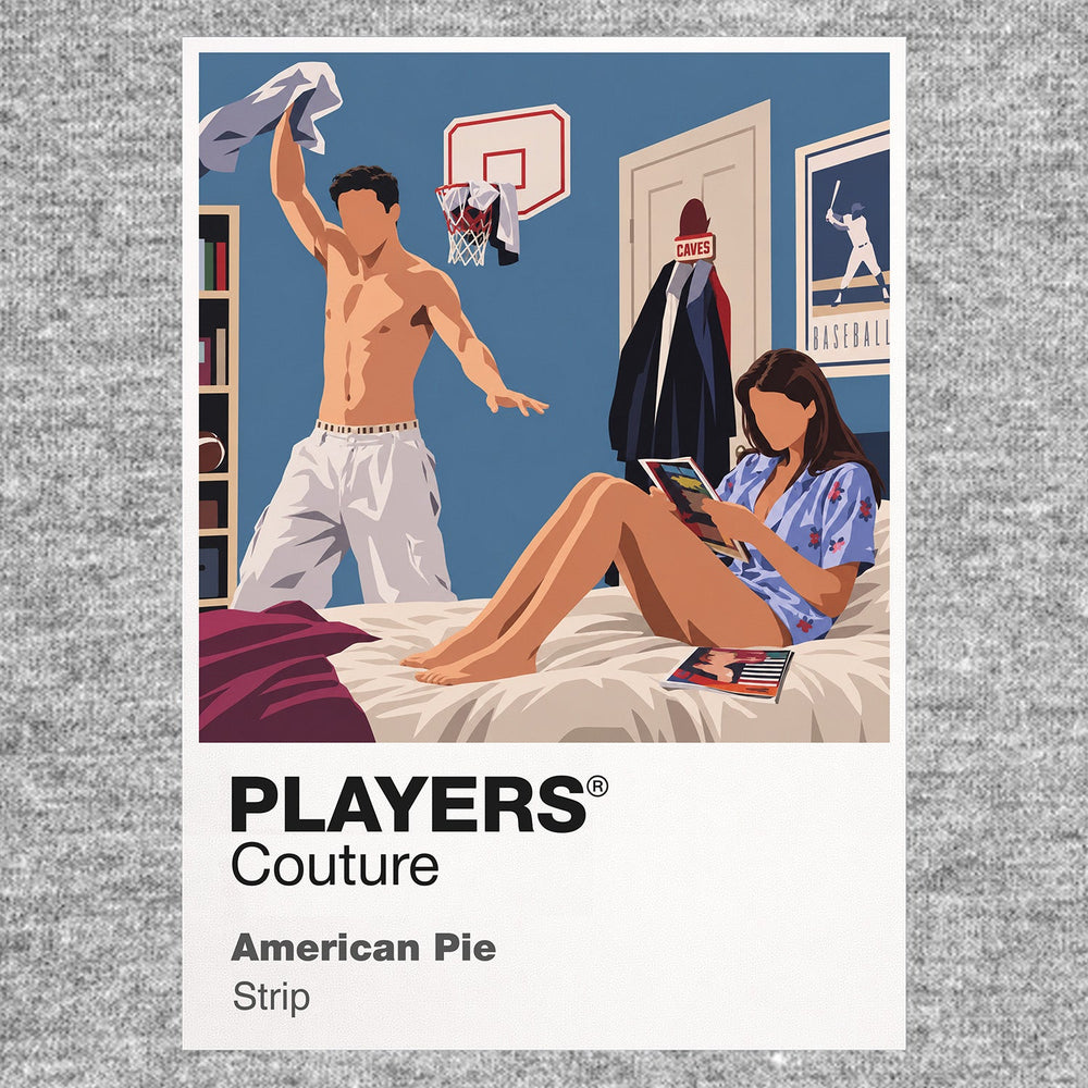 American Pie the East Great Falls friends, awkward promises and late-1990s coming-of-age comedy Icon Frame artwork in grey
