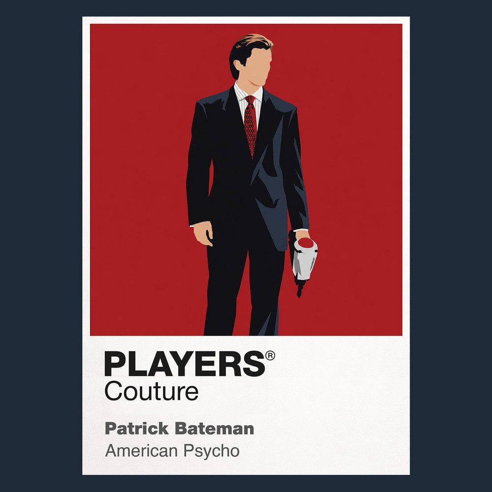 American Psycho Patrick Bateman's immaculate Wall Street surface and the horror concealed beneath it Icon Frame artwork in navy