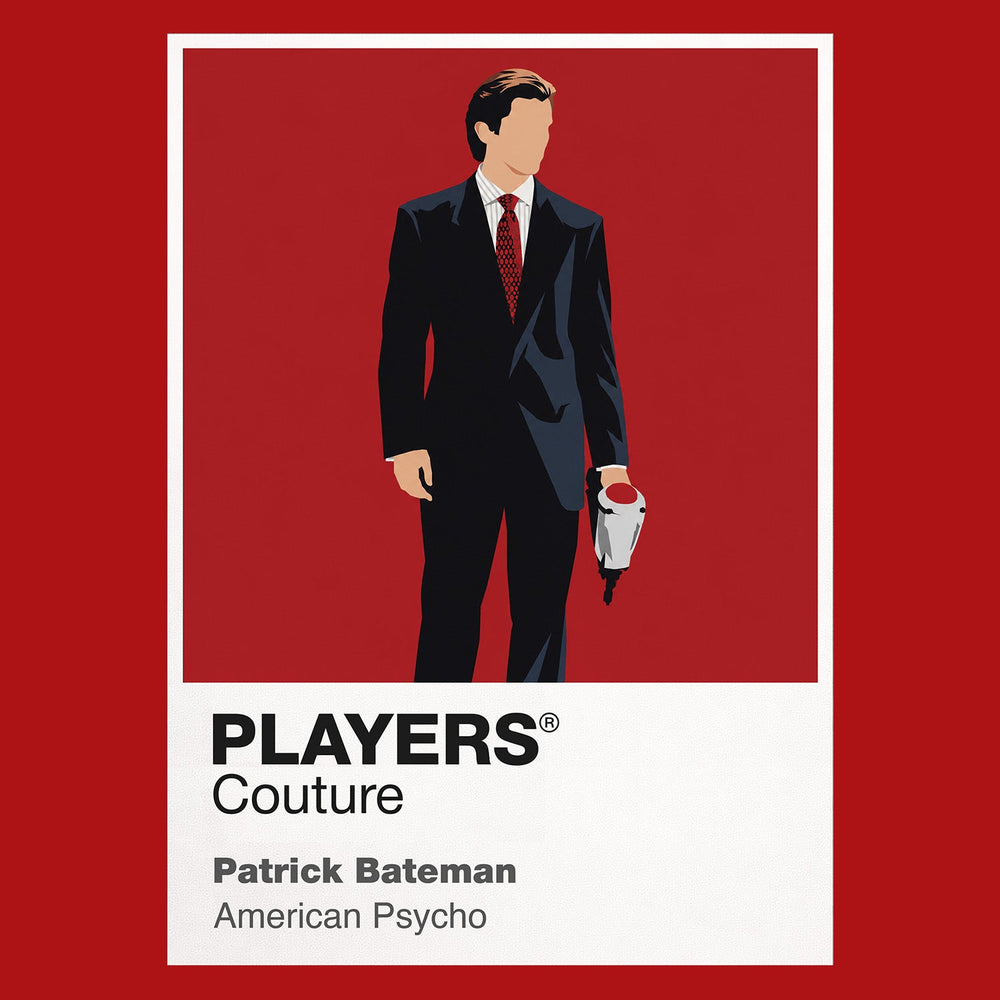 American Psycho Patrick Bateman's immaculate Wall Street surface and the horror concealed beneath it Icon Frame artwork in red