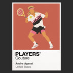 Andre Agassi Tennis Icon Frame Men's Hoodie