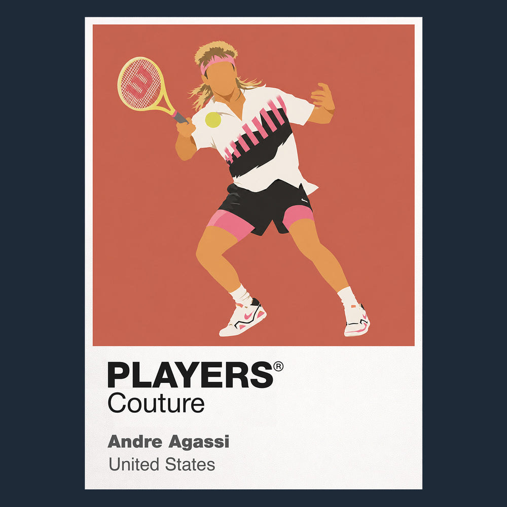 Andre Agassi Tennis Icon Frame Men's Hoodie