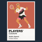 Andre Agassi Tennis Icon Frame Men's Hoodie