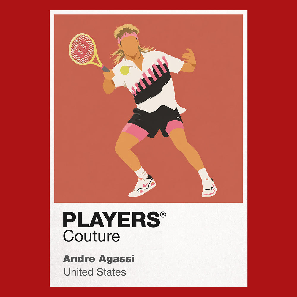 Andre Agassi Tennis Icon Frame Men's Hoodie