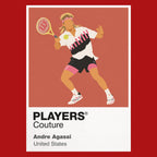 Andre Agassi Tennis Icon Frame Men's Hoodie