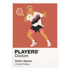 Andre Agassi Tennis Icon Frame Men's Hoodie