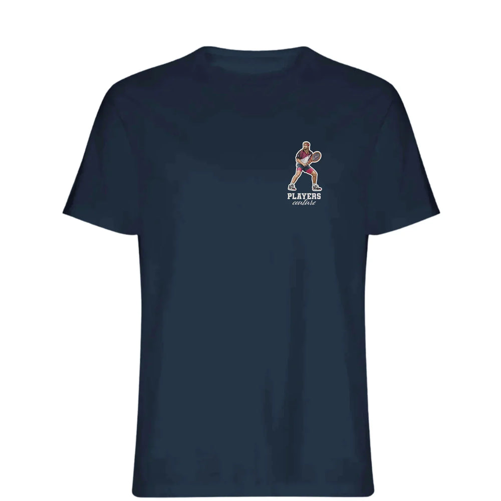 Andre Agassi t-shirt – white men's t-shirt featuring the Andre Agassi Players Couture logo
