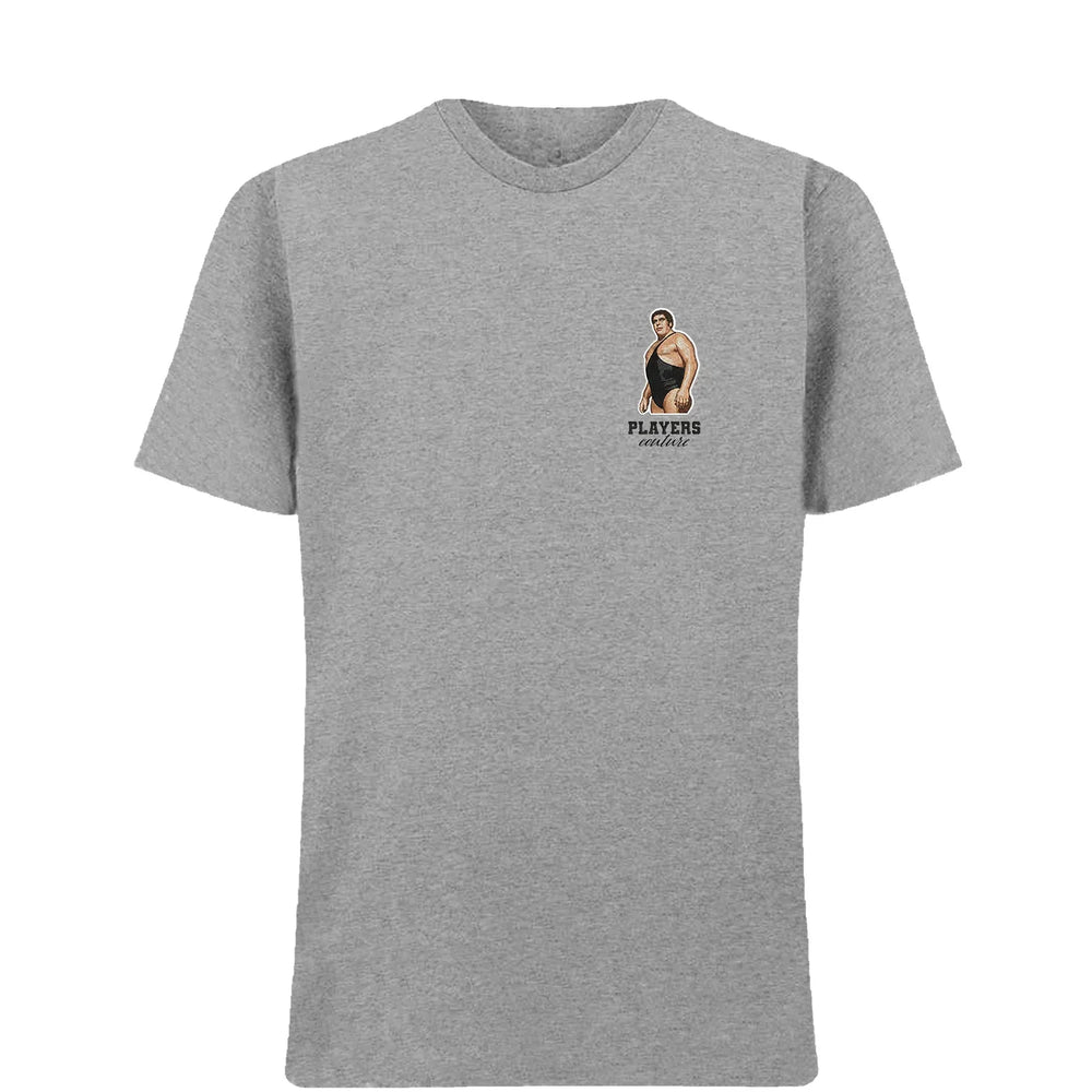 Andre The Giant t-shirt – black men's t-shirt featuring the Andre The Giant Players Couture logo