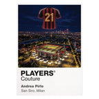 Andrea Pirlo AC Milan number 21 Icons in Lights Frame artwork in white
