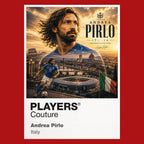 Andrea Pirlo Italy Atlas Frame artwork by Players Couture