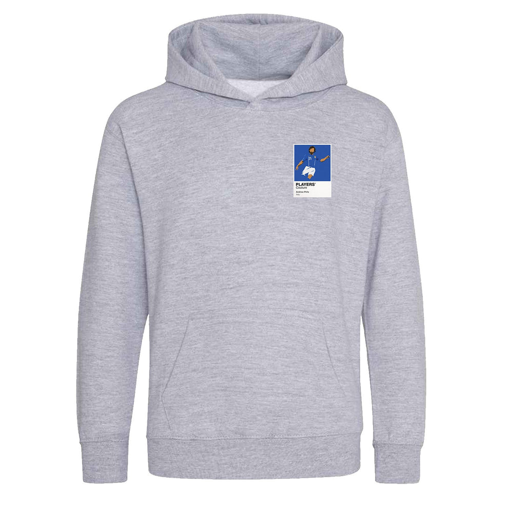 Andrea Pirlo Italy Players Couture Kids Gray Hoodie