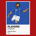 Andrea Pirlo Italy Players Couture Blue Frame Red