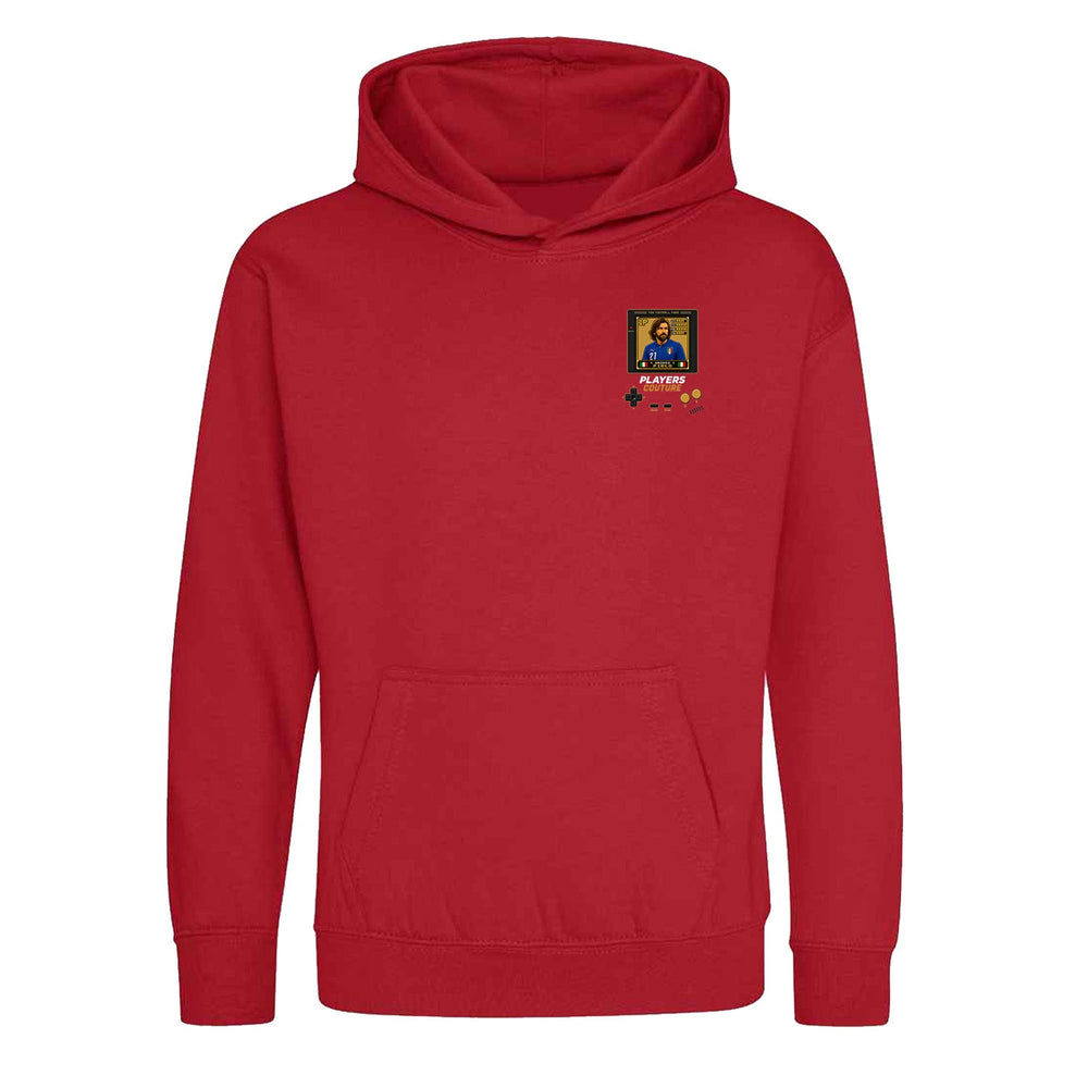 Andrea Pirlo 1P 8-Bit hoodie retro gaming design by Players Couture