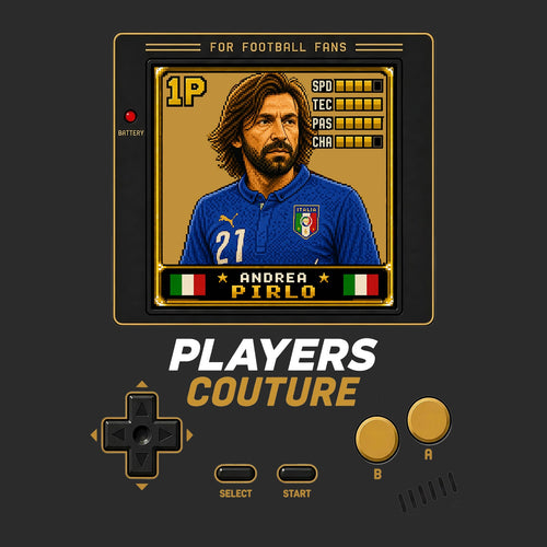 Andrea Pirlo 1P 8-Bit hoodie retro gaming design by Players Couture