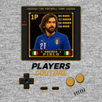 Andrea Pirlo 1P 8-Bit hoodie retro gaming design by Players Couture