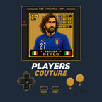 Andrea Pirlo 1P 8-Bit t-shirt retro gaming design by Players Couture