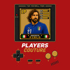 Andrea Pirlo 1P 8-Bit t-shirt retro gaming design by Players Couture