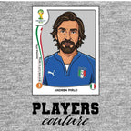 Andrea Pirlo World Cup Sticker Men's Hoodie – andrea pirlo grey Players Couture design