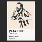Andrea Pirlo Juventus Icon Frame Kids Hoodie — Black Artwork