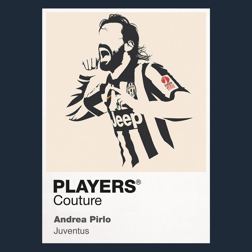 Andrea Pirlo Juventus Icon Frame Kids Hoodie — Navy Artwork
