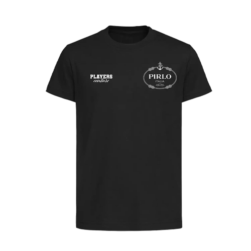 Andrea Pirlo t-shirt – black kids' t-shirt featuring the Andrea Pirlo Players Couture logo