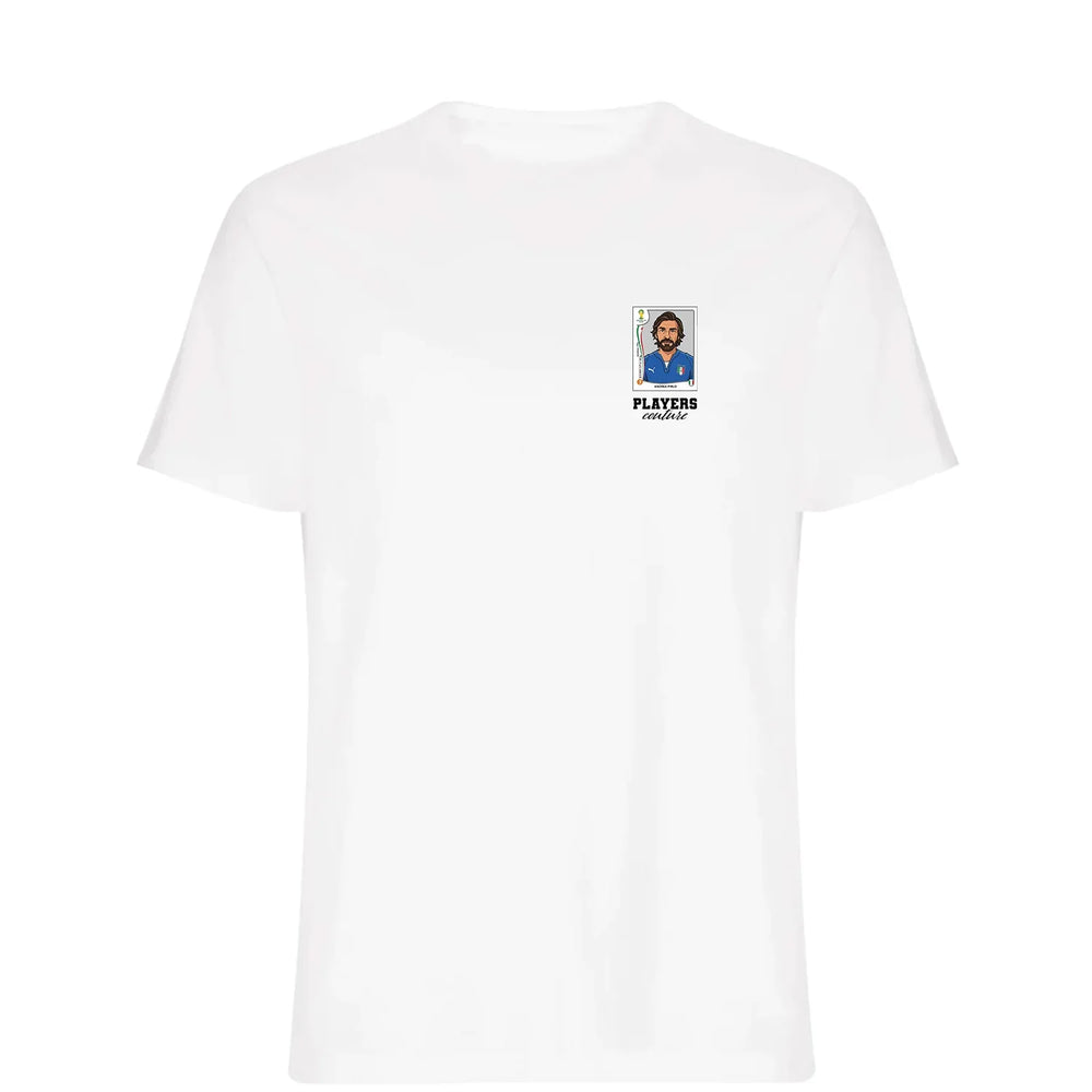 Andrea Pirlo World Cup t-shirt – white men's t-shirt featuring the Andrea Pirlo World Cup Players Couture logo