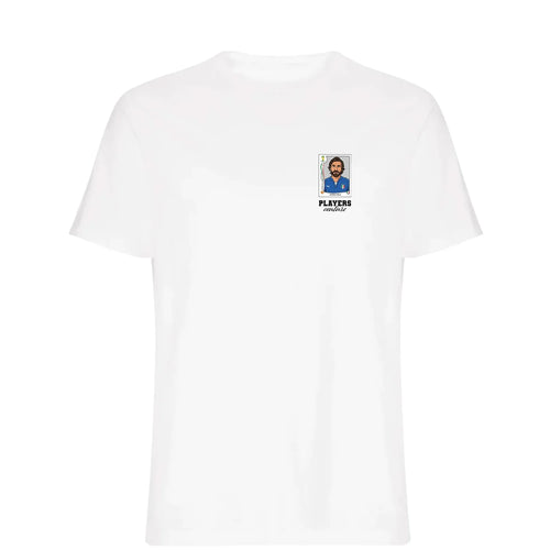 Andrea Pirlo World Cup t-shirt – white men's t-shirt featuring the Andrea Pirlo World Cup Players Couture logo