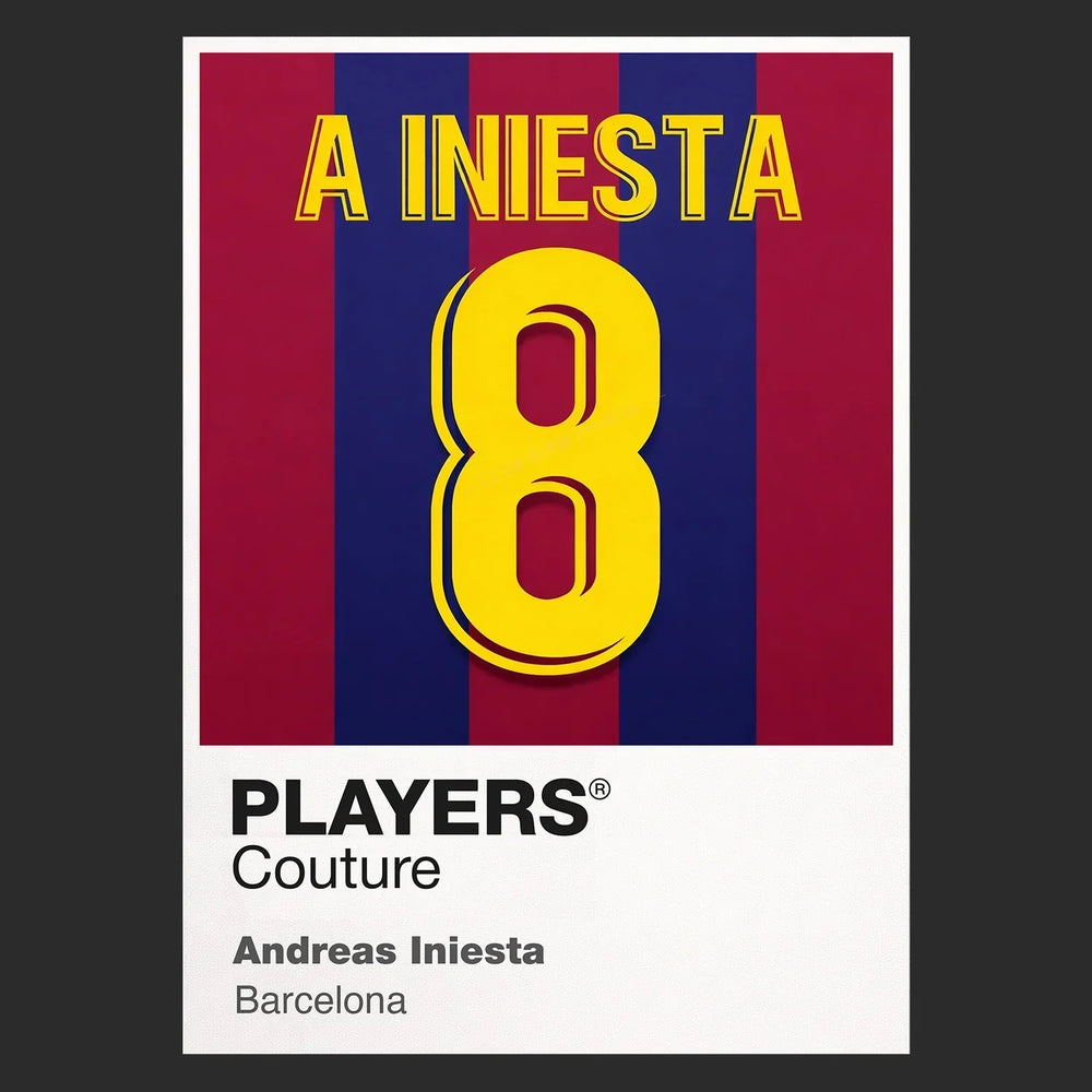 Andreas Iniesta 8 Football Shirt Frame Men's Hoodie – black close-up detail shot of the Andreas Iniesta 8 Football Players