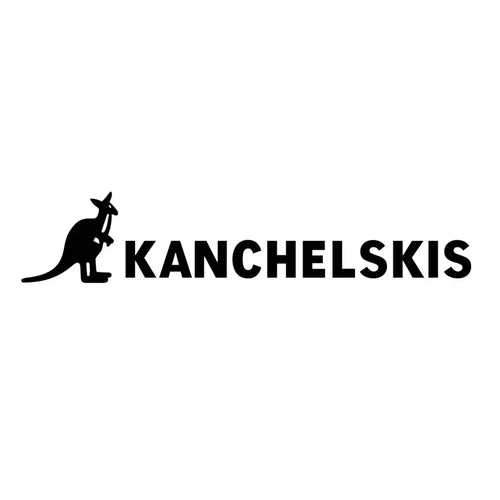 Andrei Kanchelskis Logo Men's Hoodie – white close-up detail shot of the Andrei Kanchelskis Players Couture logo design