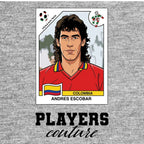 Andres Escobar World Cup Sticker Men's Hoodie – andres escobar grey Players Couture design