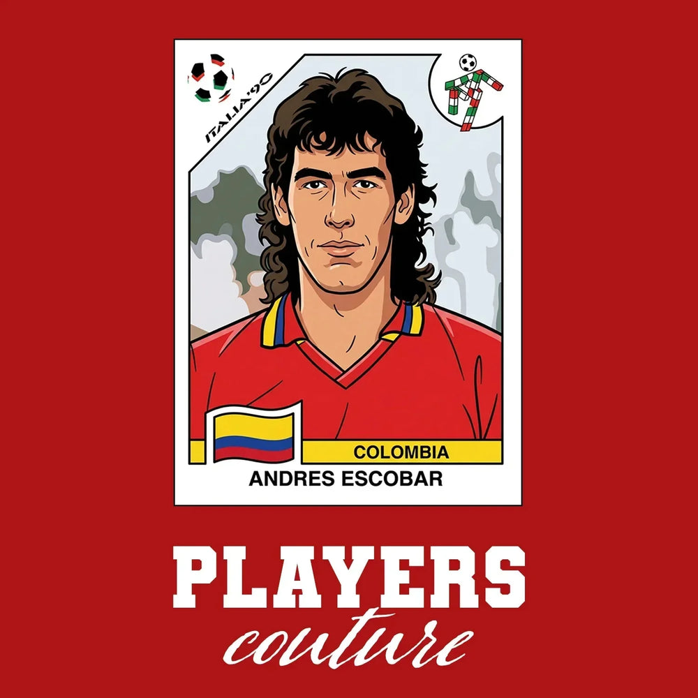 Andres Escobar World Cup Sticker Kids Hoodie – andres escobar red Players Couture design