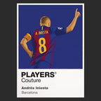 Andres Iniesta Barcelona Icon Frame — Black