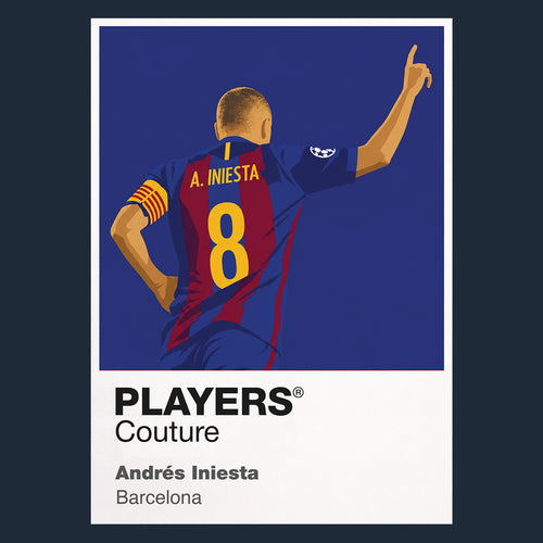 Andres Iniesta Barcelona Icon Frame — Navy