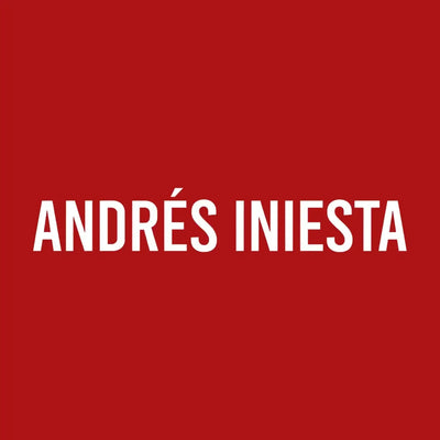Andreas Iniesta Logo Men's T-Shirt – red close-up detail shot of the Andreas Iniesta Players Couture logo design