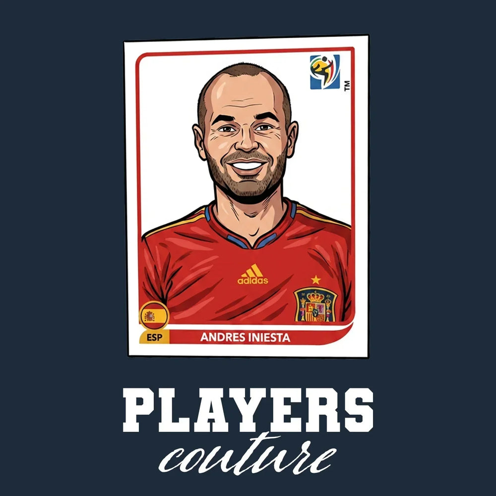 Andres Iniesta World Cup Sticker Men's Hoodie – andres iniesta navy Players Couture design