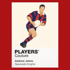 Andrew Johns Newcastle Knights rugby league hoodie red