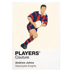 Andrew Johns Newcastle Knights rugby league T-shirt white