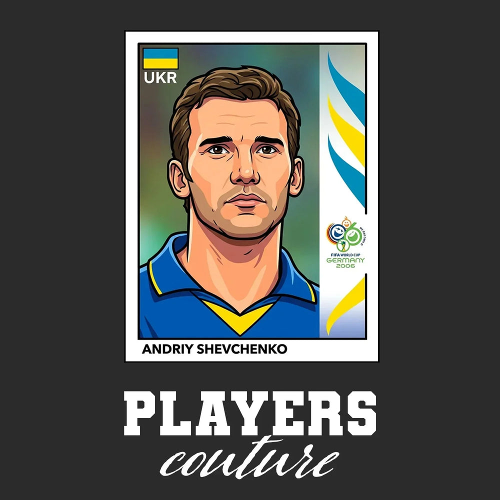Andriy Shevchenko World Cup Sticker Kids Hoodie – andriy shevchenko black Players Couture design