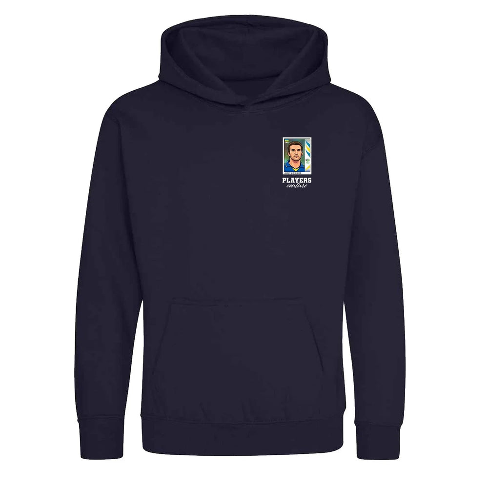 Andriy Shevchenko World Cup Sticker Kids Hoodie – andriy shevchenko sticker kids navy hoodie Players Couture design