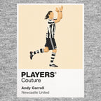 Andy Carroll Newcastle United grey Icon Frame artwork detail