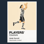 Andy Carroll Newcastle United navy Icon Frame artwork detail