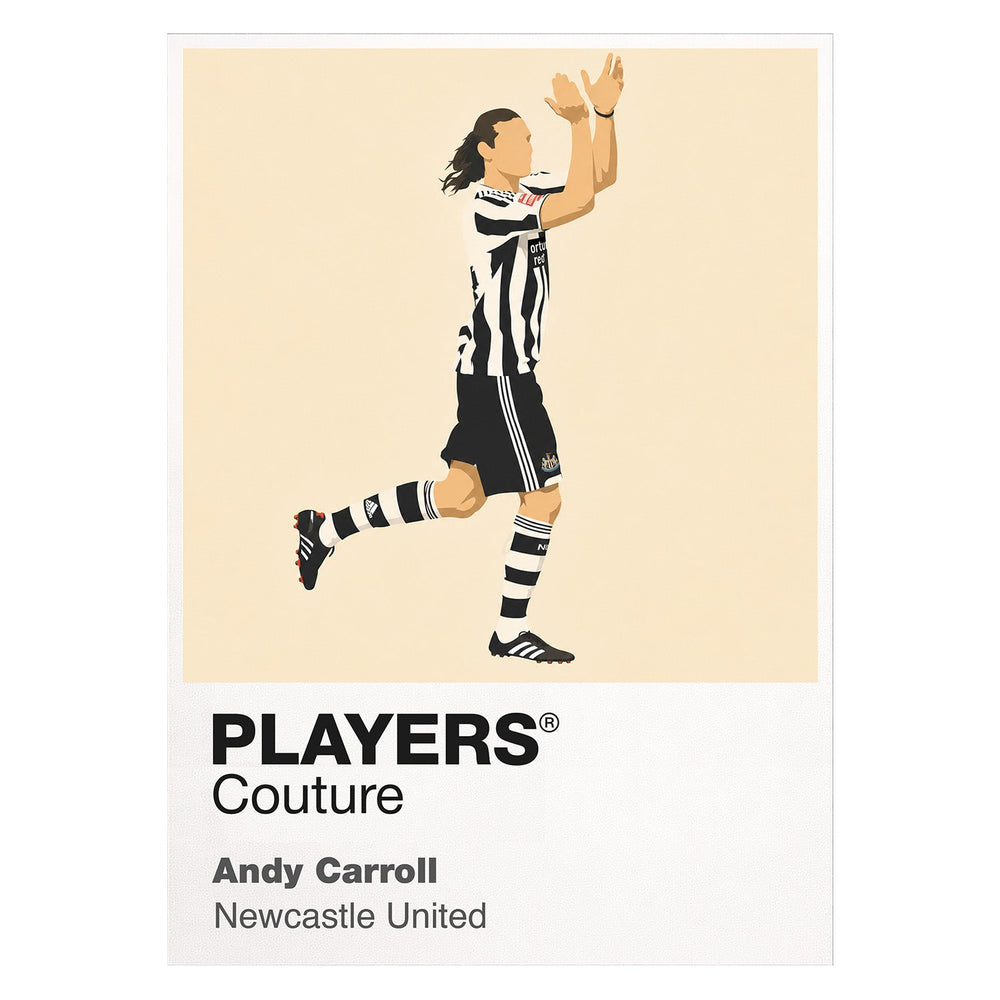 Andy Carroll Newcastle United white Icon Frame artwork detail