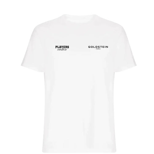Andy Goldstein t-shirt – white men's t-shirt featuring the Andy Goldstein Players Couture logo