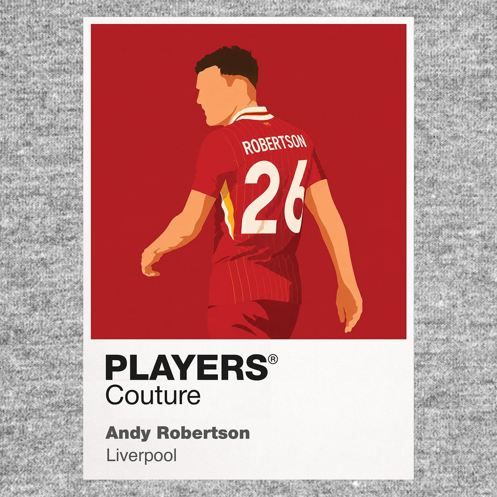 Andy Robertson Liverpool Icon Frame Kids Hoodie — Gray Artwork