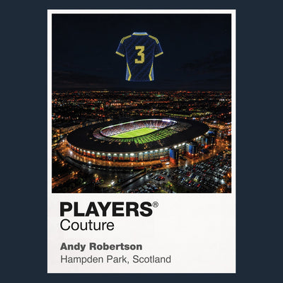 Andy Robertson Scotland Icons in Lights Frame artwork in navy